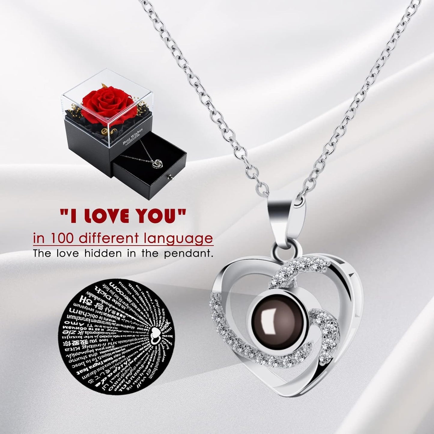 Eternal Roses Gifts for Mom, Wife, Girlfriend, Anniversary, Valentines Day, Mothers Day, Birthday Gift.