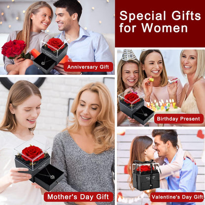 Eternal Roses Gifts for Mom, Wife, Girlfriend, Anniversary, Valentines Day, Mothers Day, Birthday Gift.